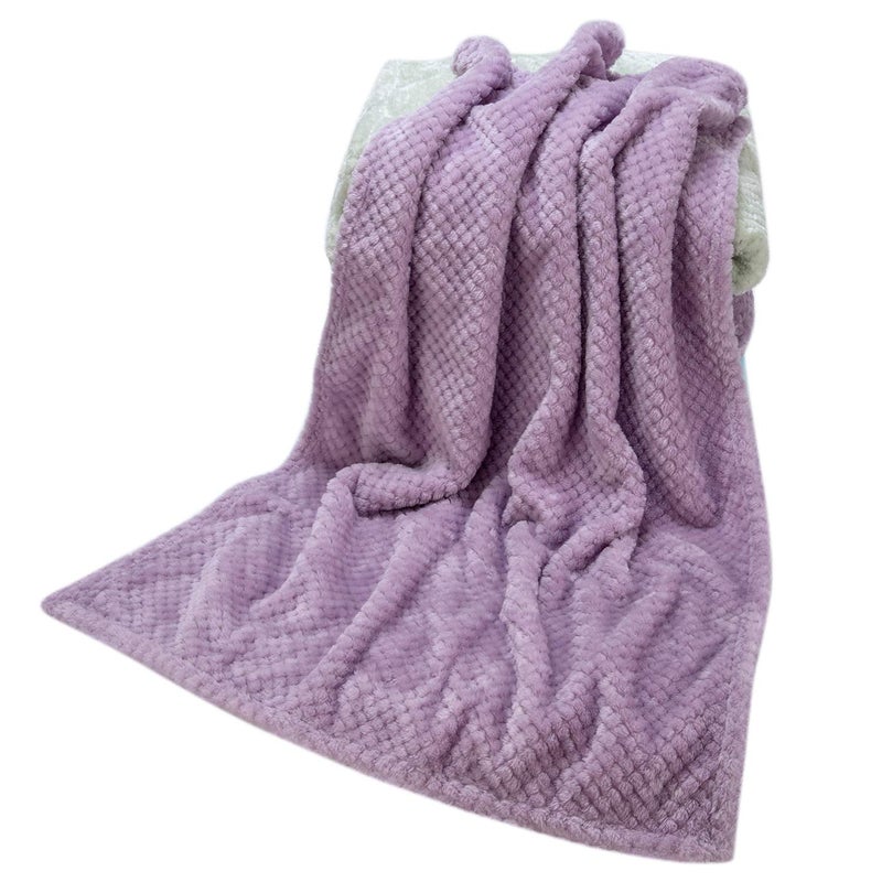 WONDER MIRACLE Fuzzy Throw Blanket, Plush Fleece Blankets for Adults, Toddler, Boys and Girls, Warm Soft Blankets and Throws for Bed, Couch, Sofa, Travel and Outdoor, Camping (Throw(50"x70"), L-Lavender) - Image 5